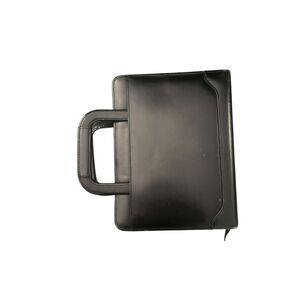 Vintage Franklin Covey Black Leather Zip Around Planner Compact Size